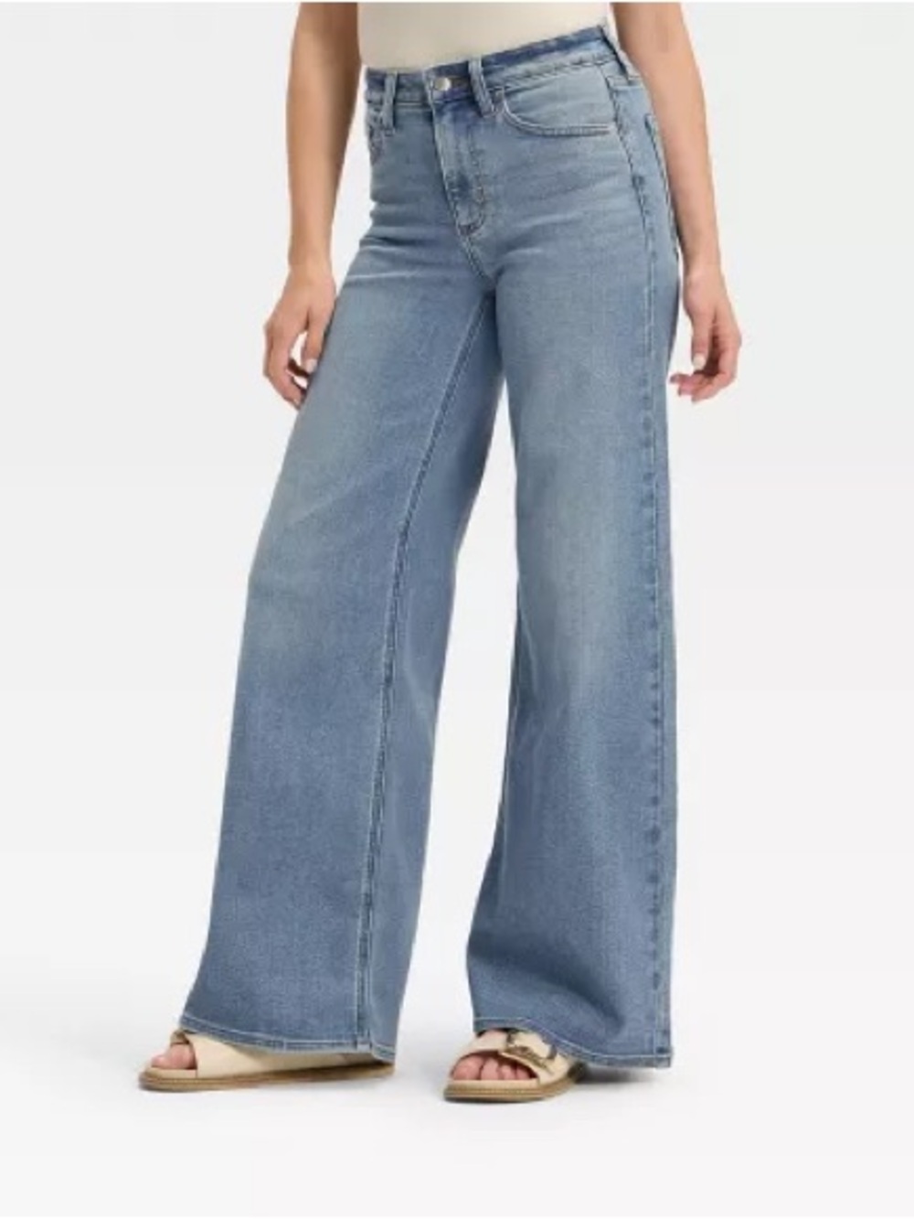 Universal Thread Women’s High-Rise Wide Leg Jeans Medium Wash Size 10
